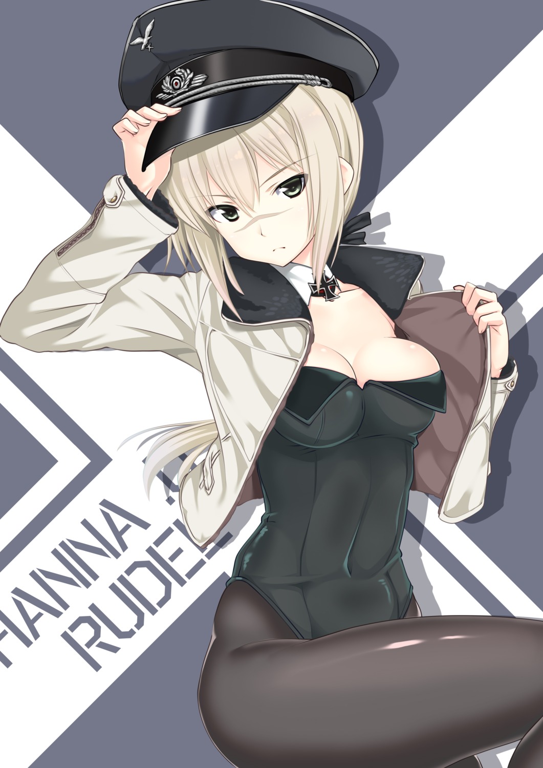 a9b_(louis814) cleavage hanna-ulrika_rudel pantyhose strike_witches undressing