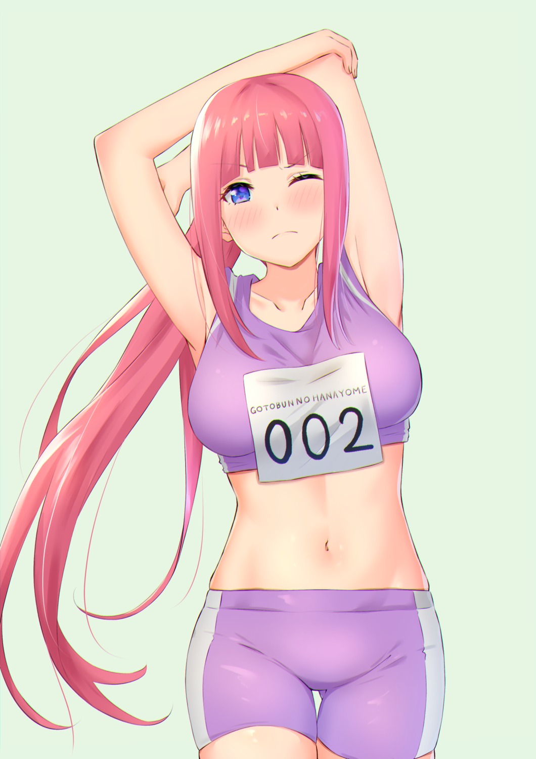 5-toubun_no_hanayome bike_shorts gym_uniform hofumaso nakano_nino