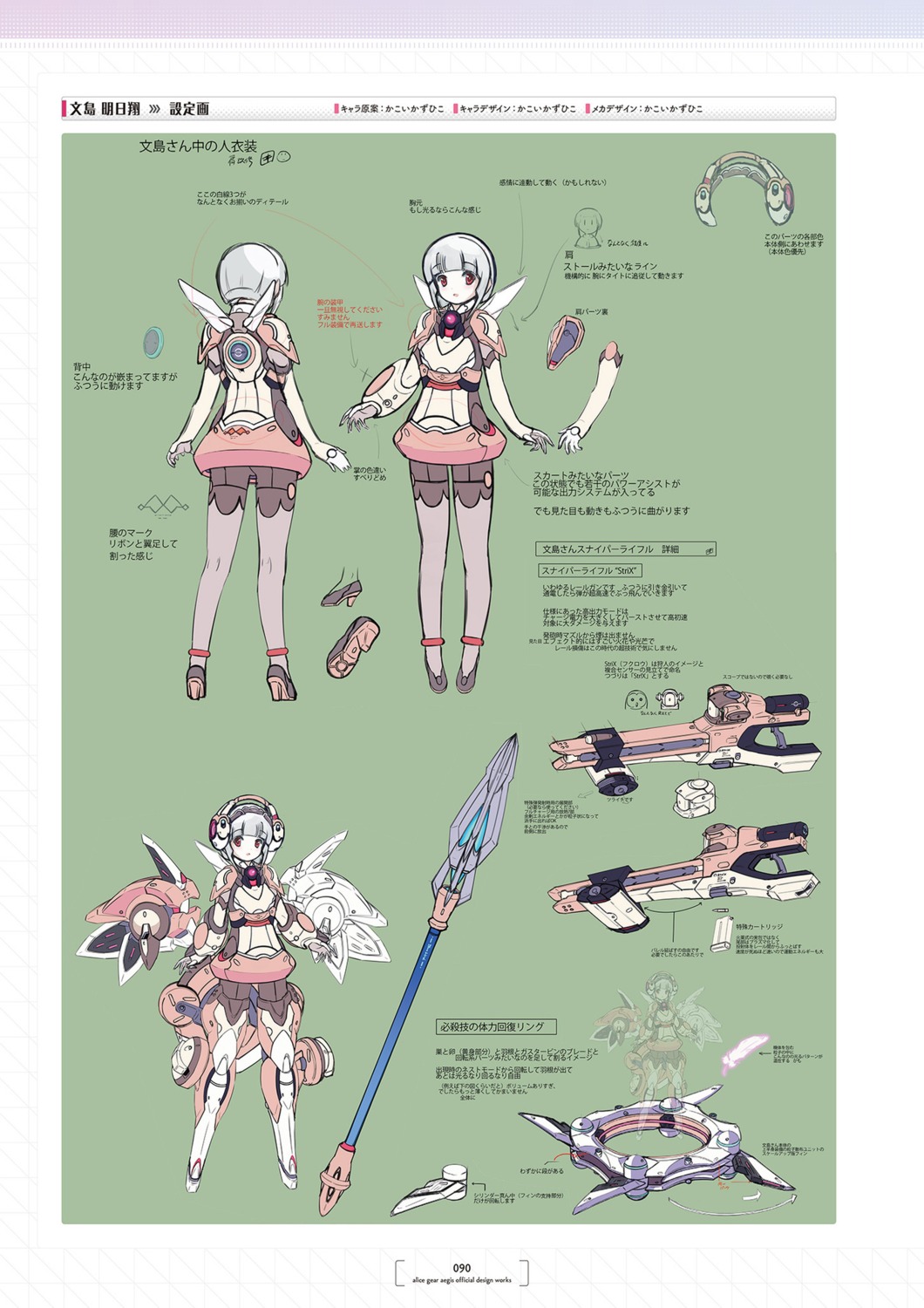 alice_gear_aegis character_design fumishima_asuka heels kakoi_kazuhiko weapon