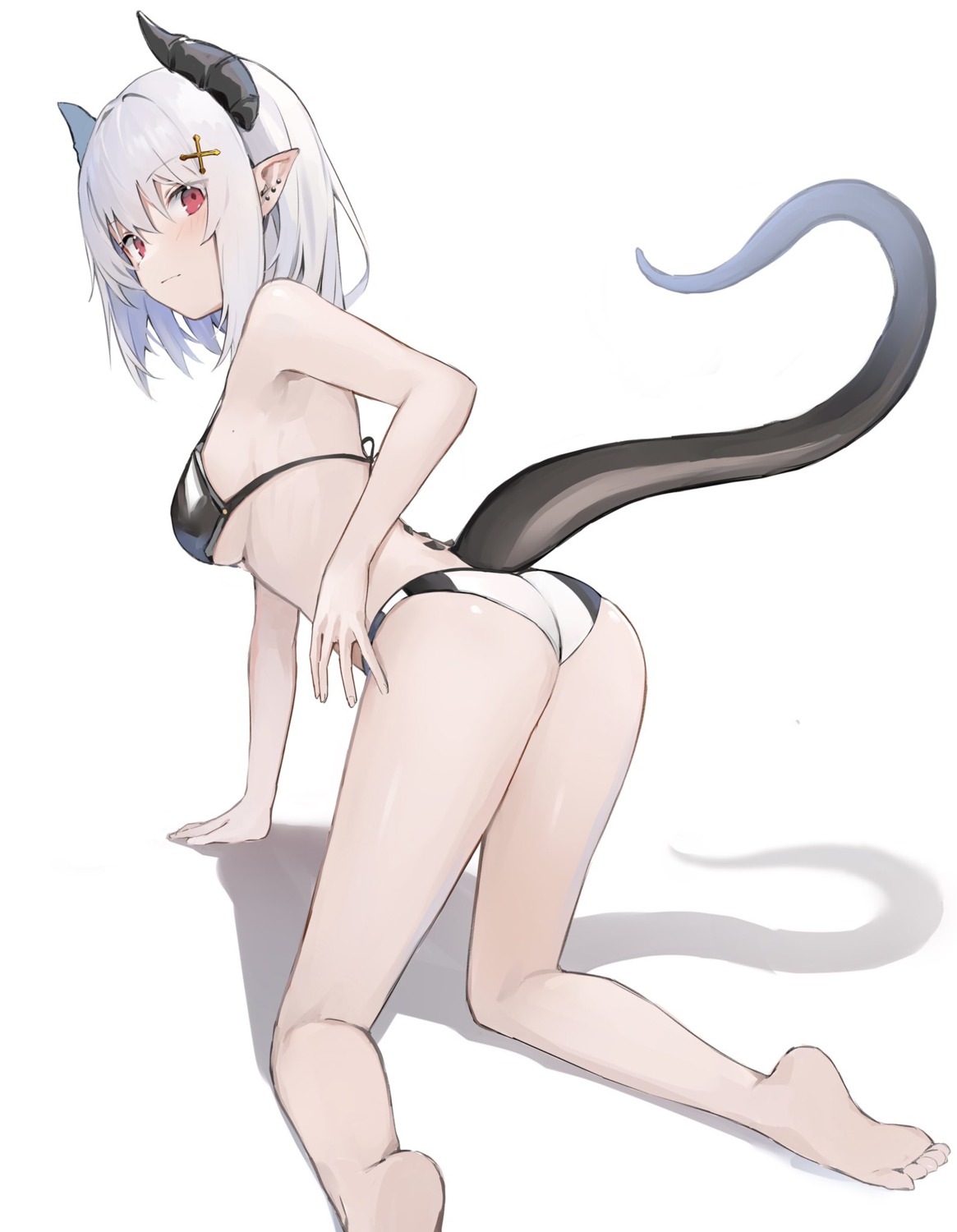 ass bikini horns pointy_ears ryou_(ponpgo) swimsuits tail