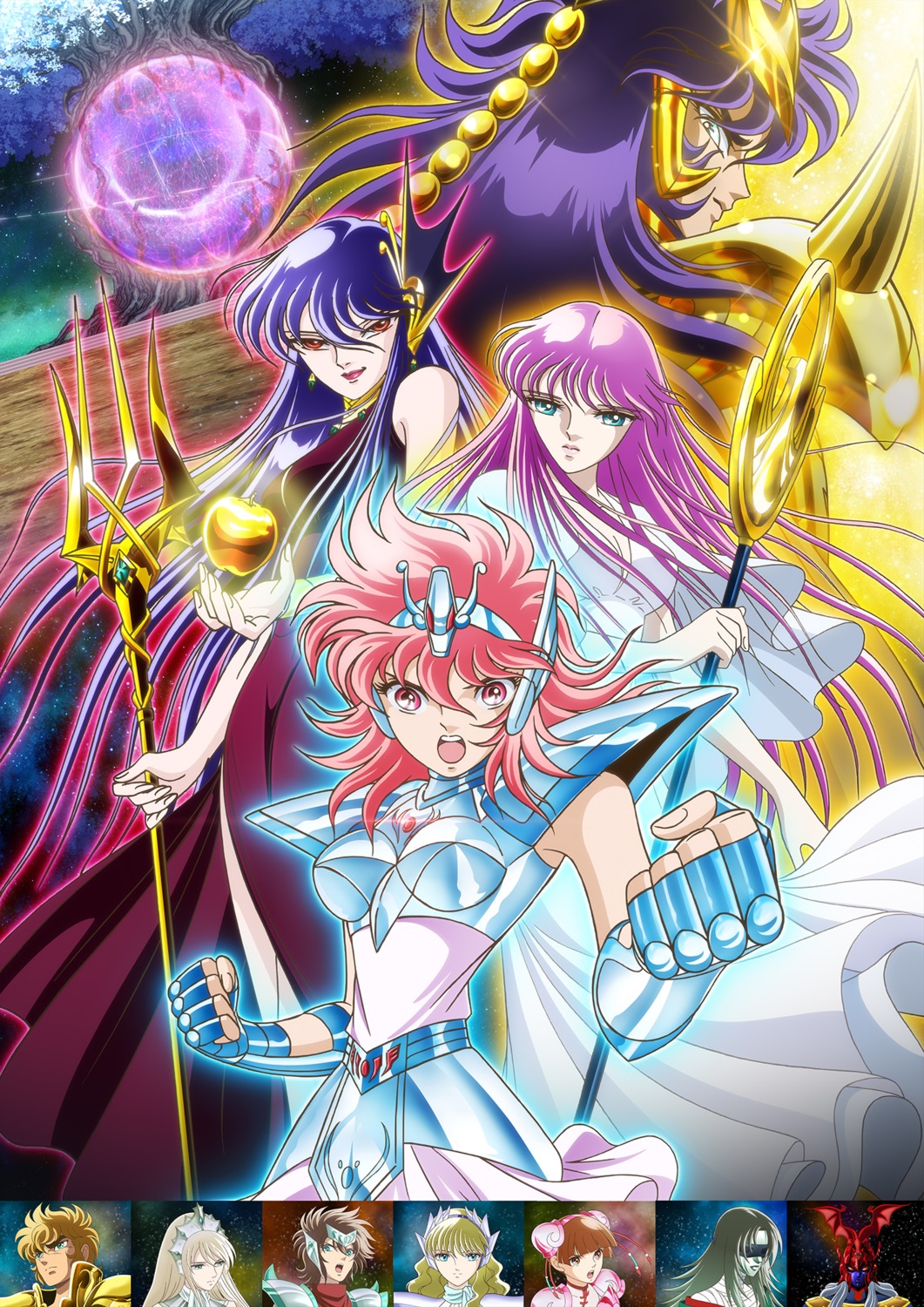 armor dress equuleus_no_shou kido_saori leo_aioria saint_seiya:_saintia_shou scorpio_milo tagme weapon