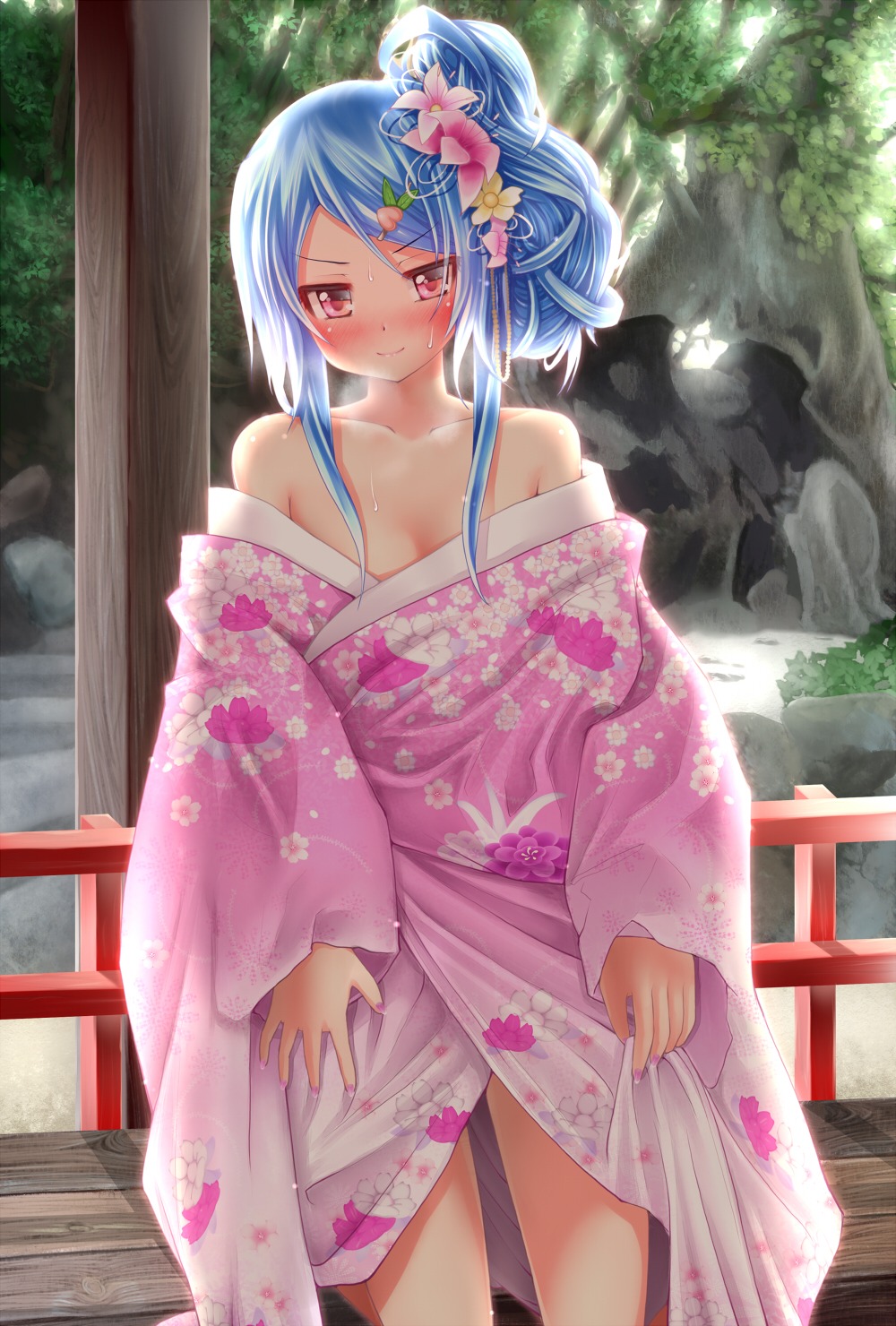 hinanawi_tenshi imachi kimono no_bra touhou