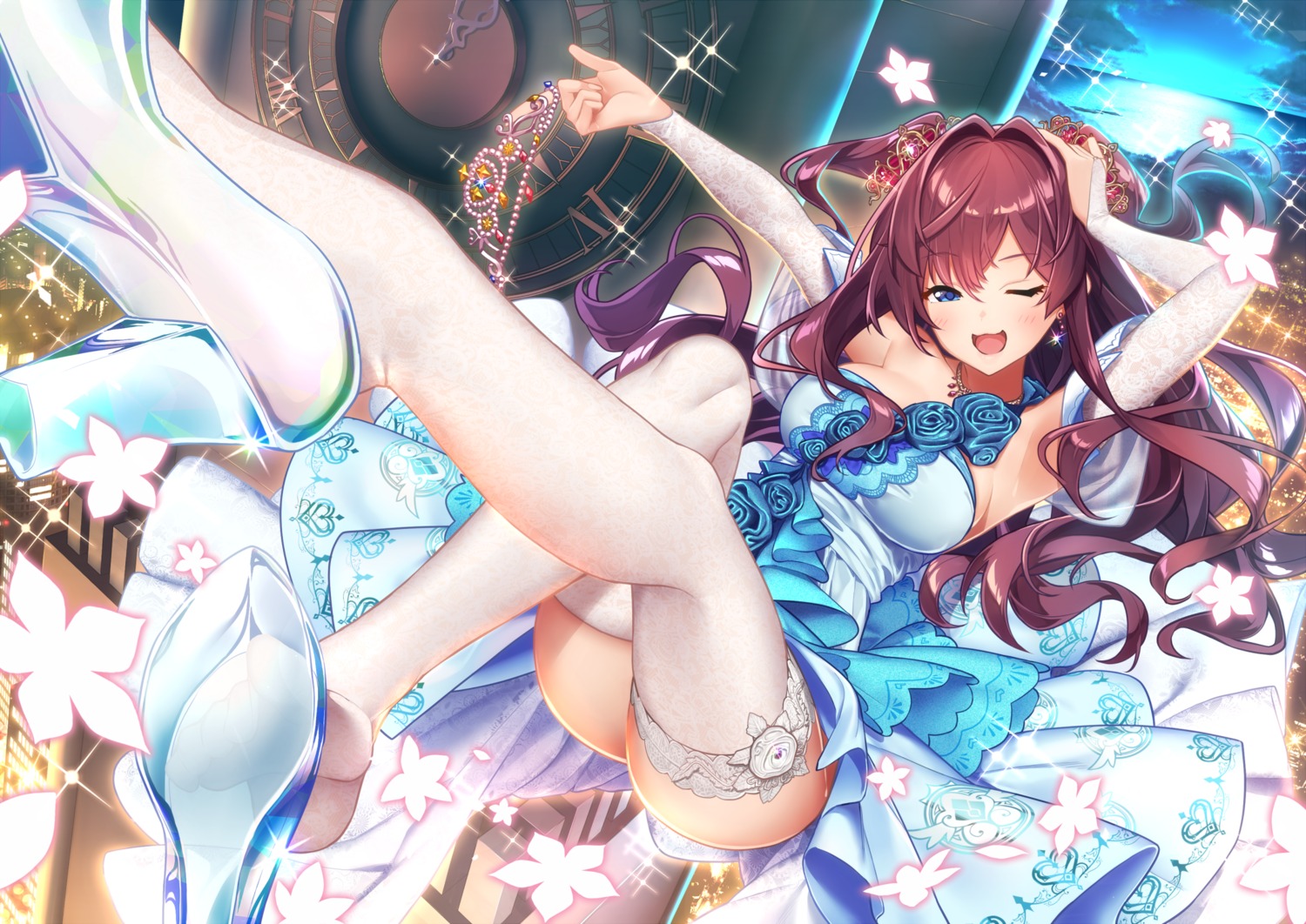 baffu dress heels ichinose_shiki the_idolm@ster the_idolm@ster_cinderella_girls thighhighs