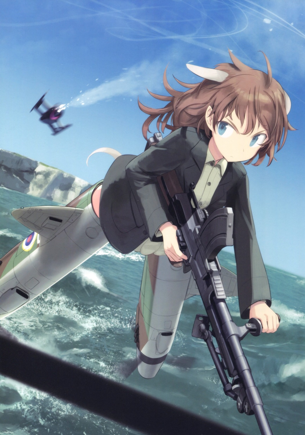 animal_ears gun harriet_steer shimada_humikane strike_witches tail uniform