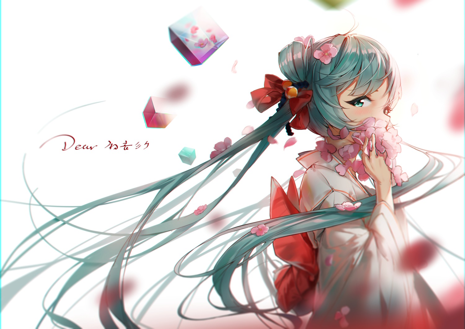 c-up hatsune_miku japanese_clothes vocaloid