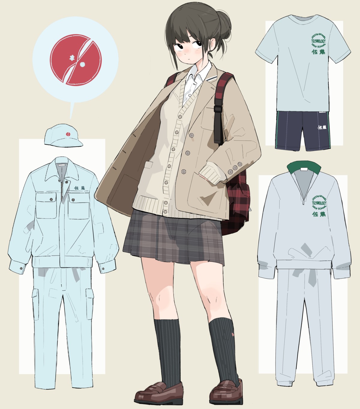 character_design gym_uniform kumanoi_(nichols) seifuku sweater