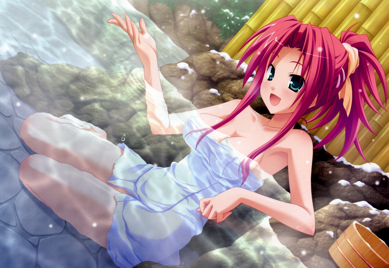 cleavage fixed hinata_mutsuki onsen pia_carrot sato_hina towel