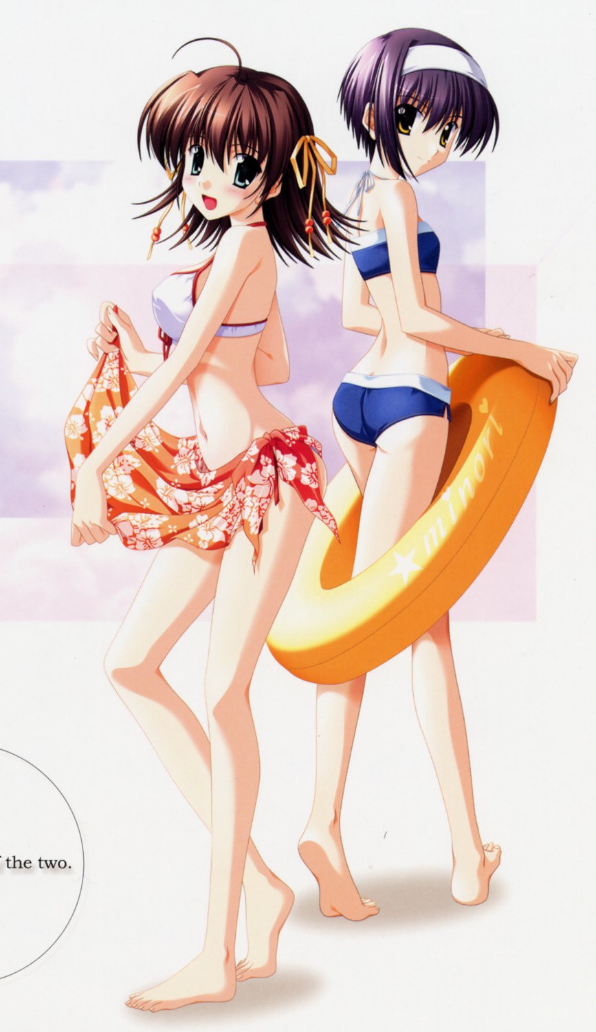bikini ef_~a_fairytale_of_the_two~ miyamura_miyako nanao_naru shindou_kei swimsuits