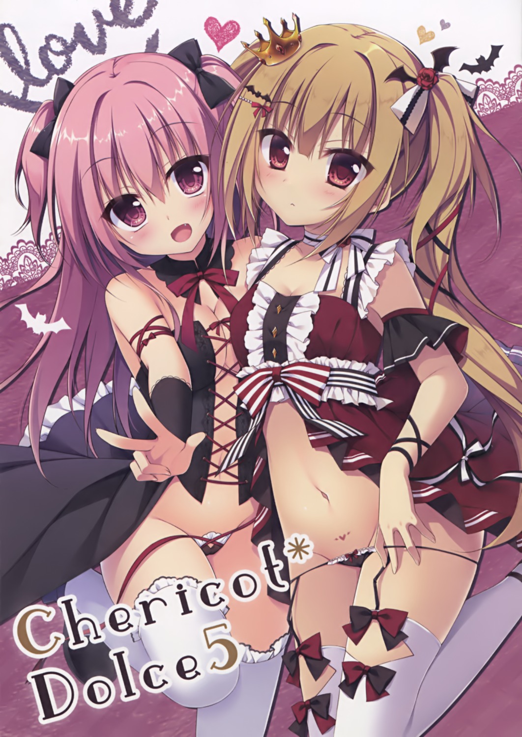 chericot_rozel cleavage garter_belt heels matsumiya_kiseri no_bra pantsu panty_pull stockings string_panties tattoo thighhighs undressing