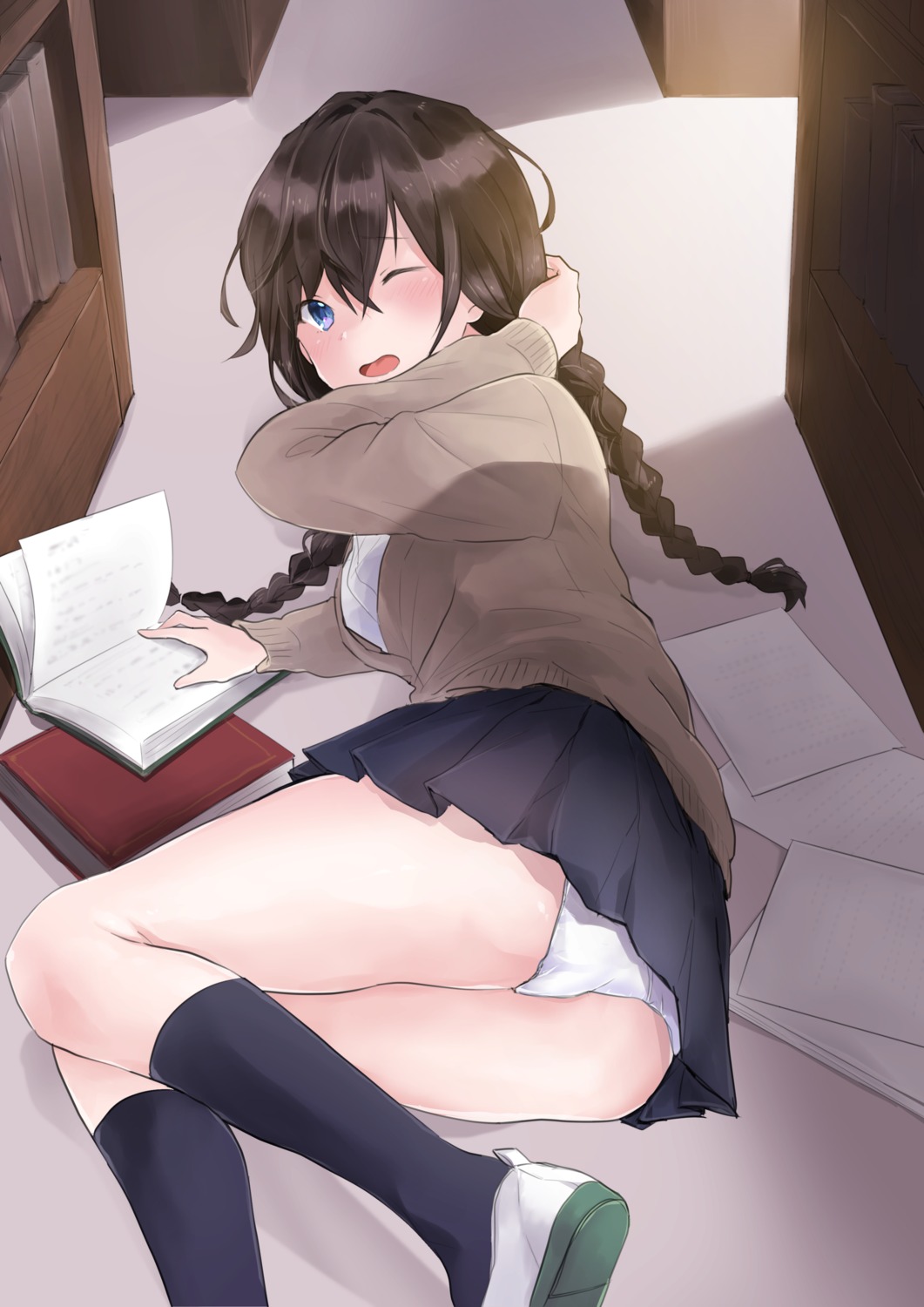 ass en_(sonos) pantsu seifuku sweater