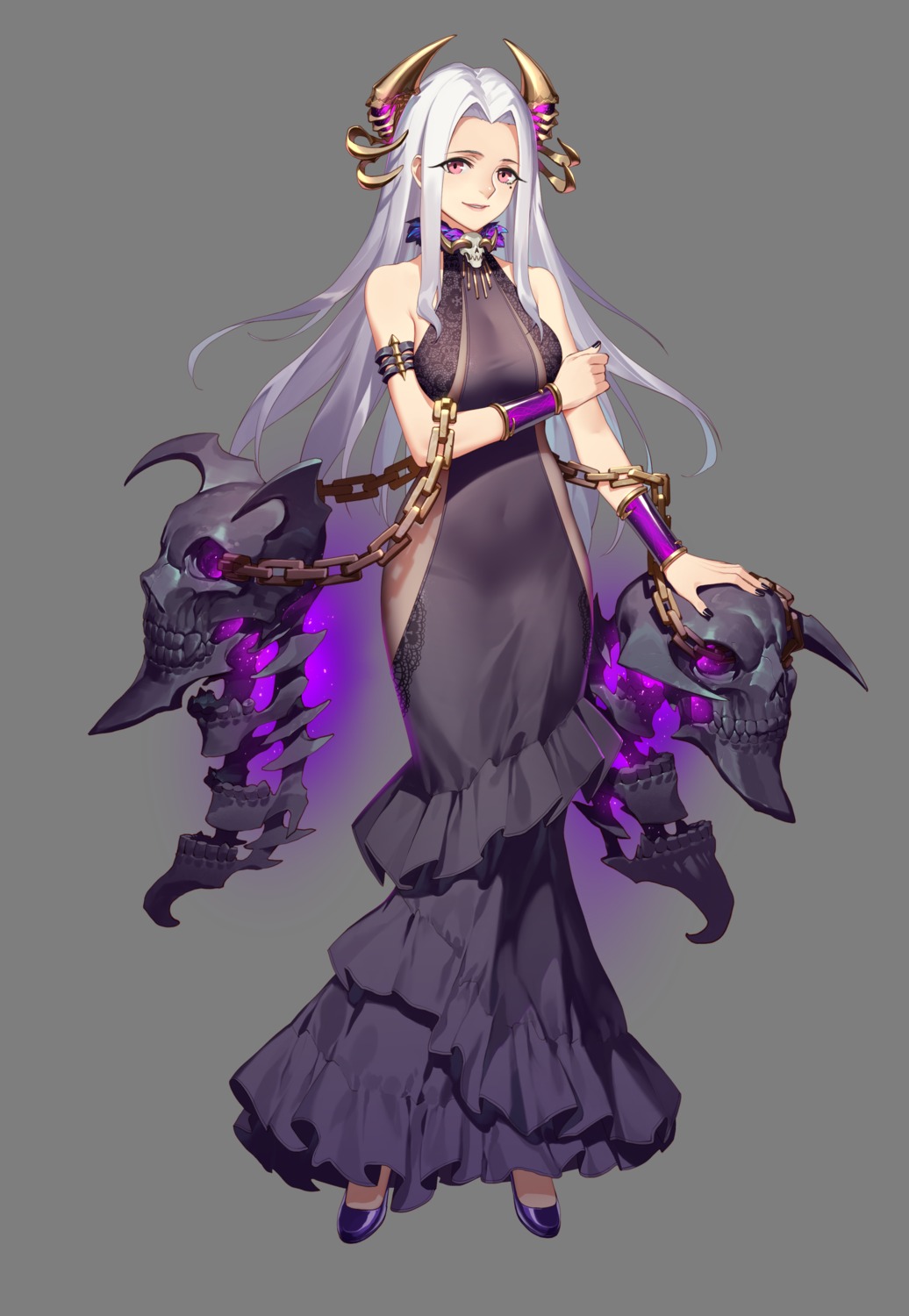 breast_hold dress horns jimolianzhanji thank_star transparent_png