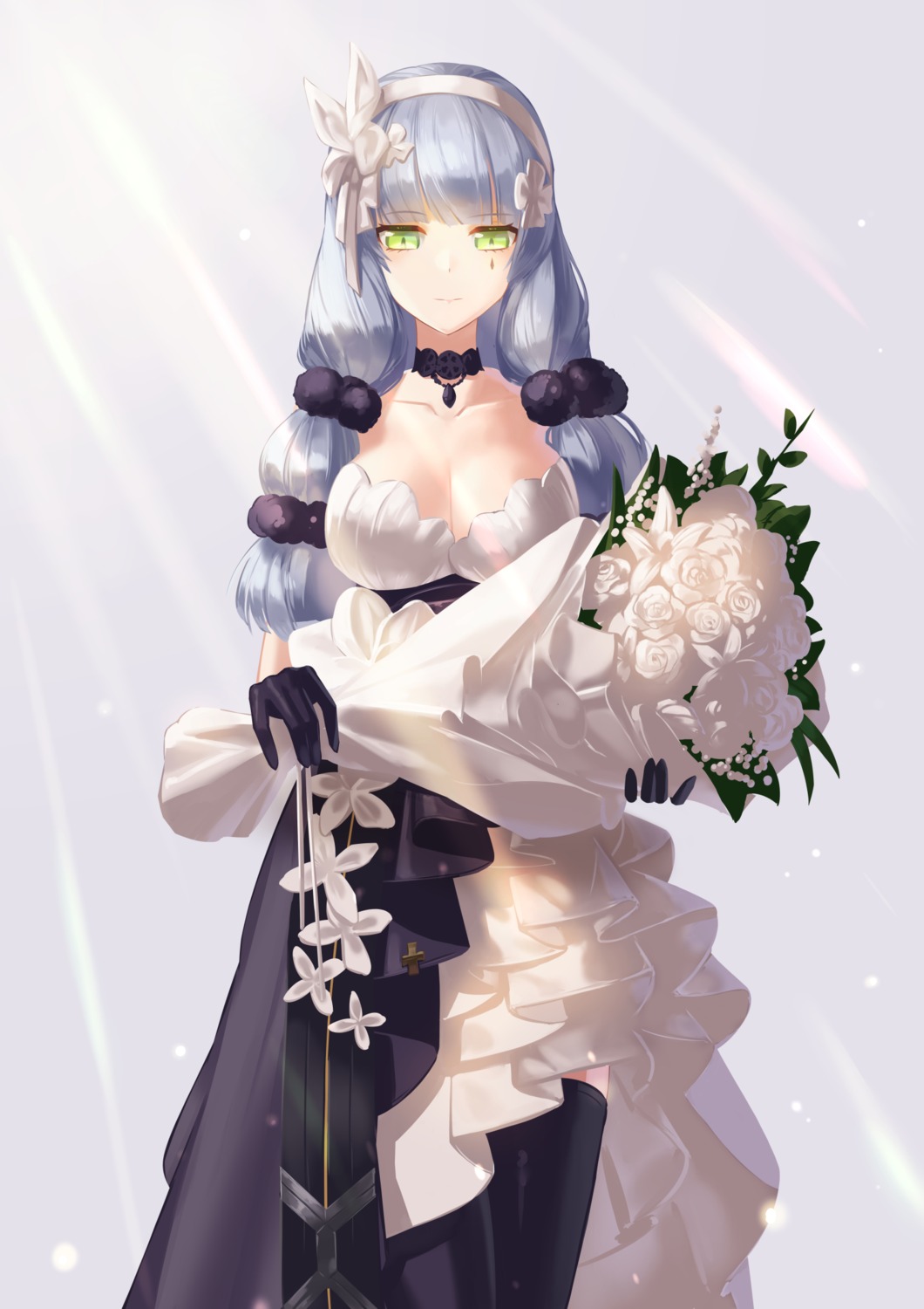 cleavage dress girls_frontline hk416_(girls_frontline) moroes