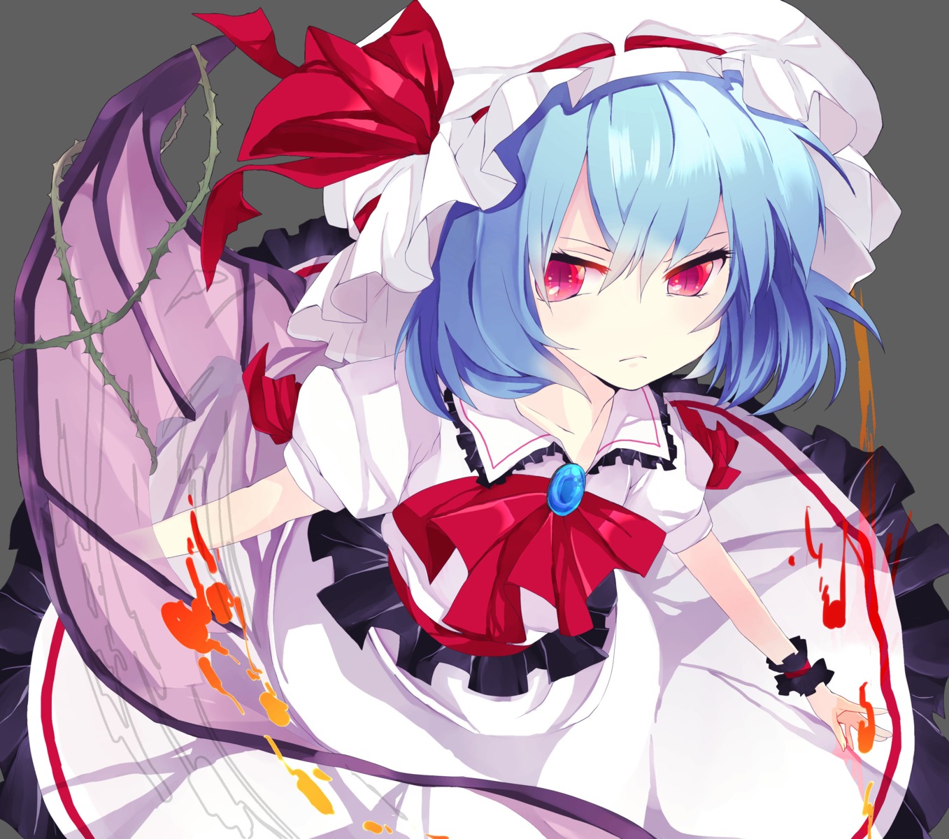 mihatarou remilia_scarlet touhou wings