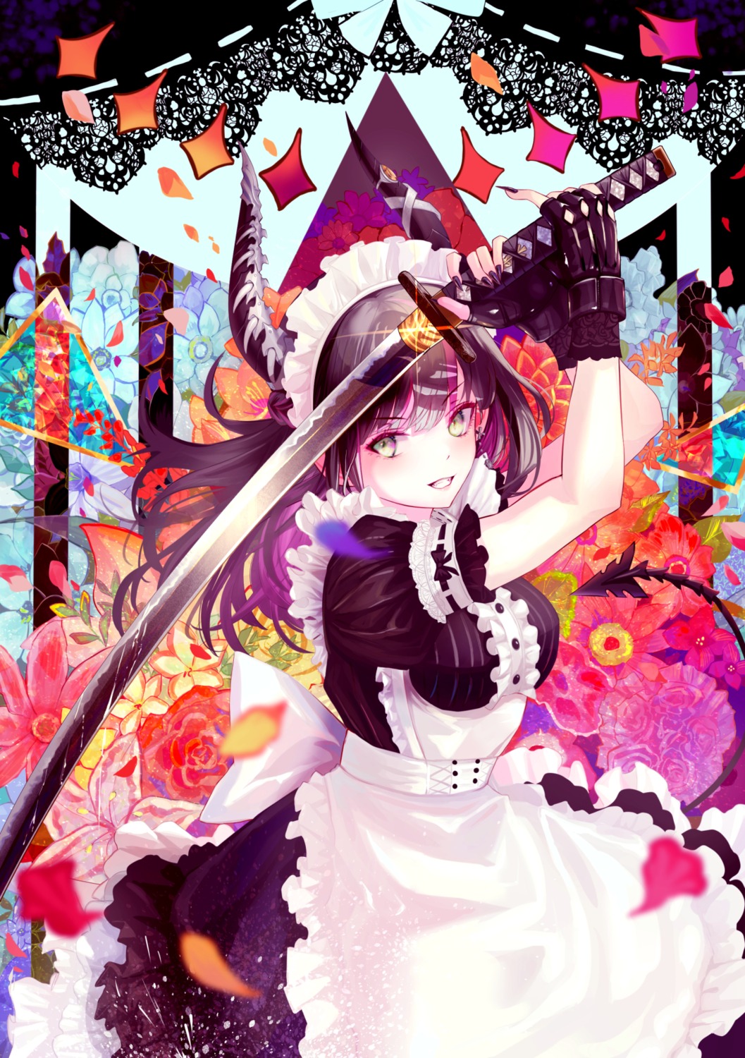 horns itou_rabo maid sword