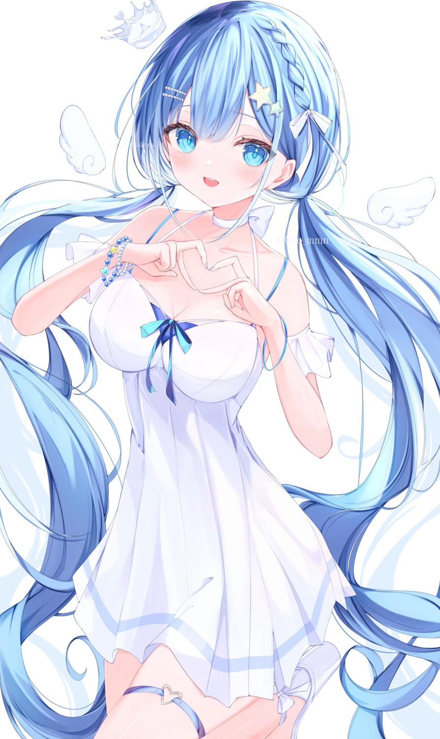 cleavage dress garter okomeillust summer_dress