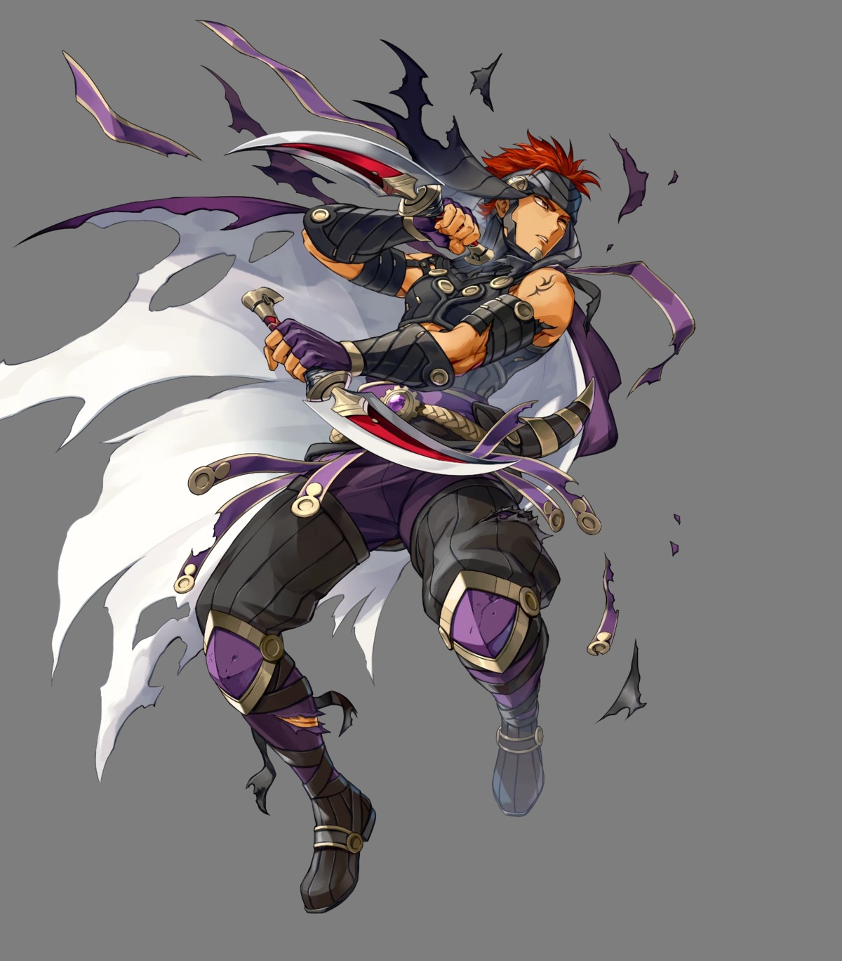armor fire_emblem fire_emblem:_seima_no_kouseki jaffar kano_akira ninja nintendo torn_clothes weapon