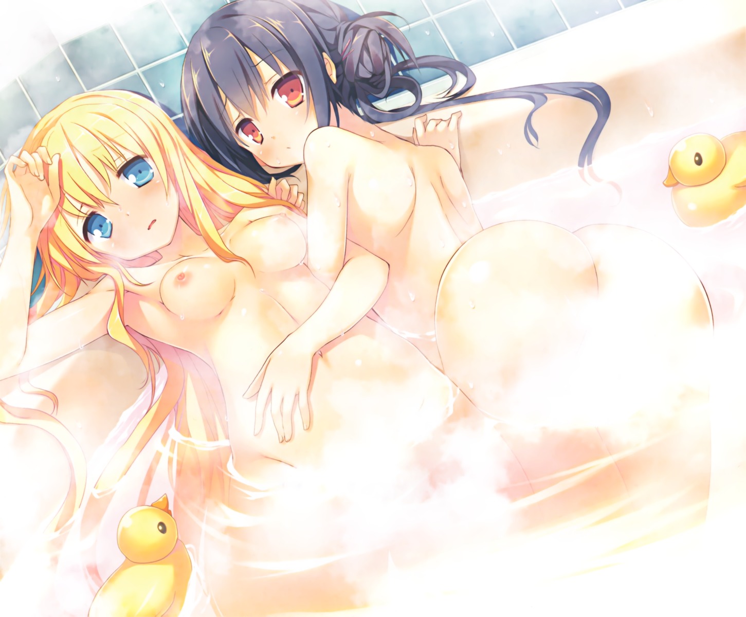 alcot ass bathing censored clover_day's naked nimura_yuuji nipples takakura_anri takakura_anzu wet