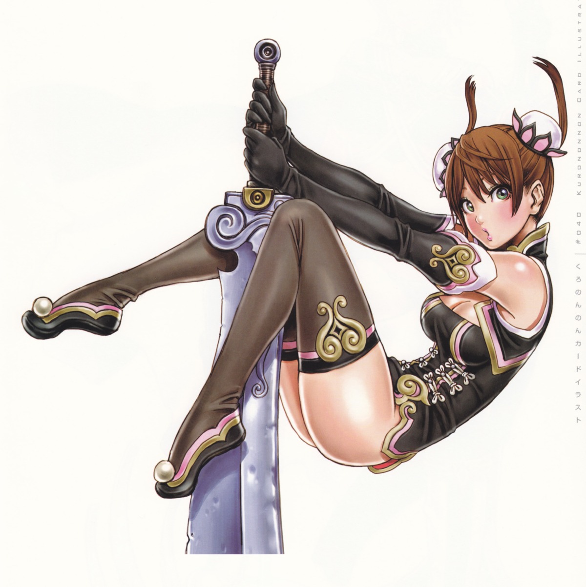 chinadress cleavage non-non sword thighhighs yamashita_shunya