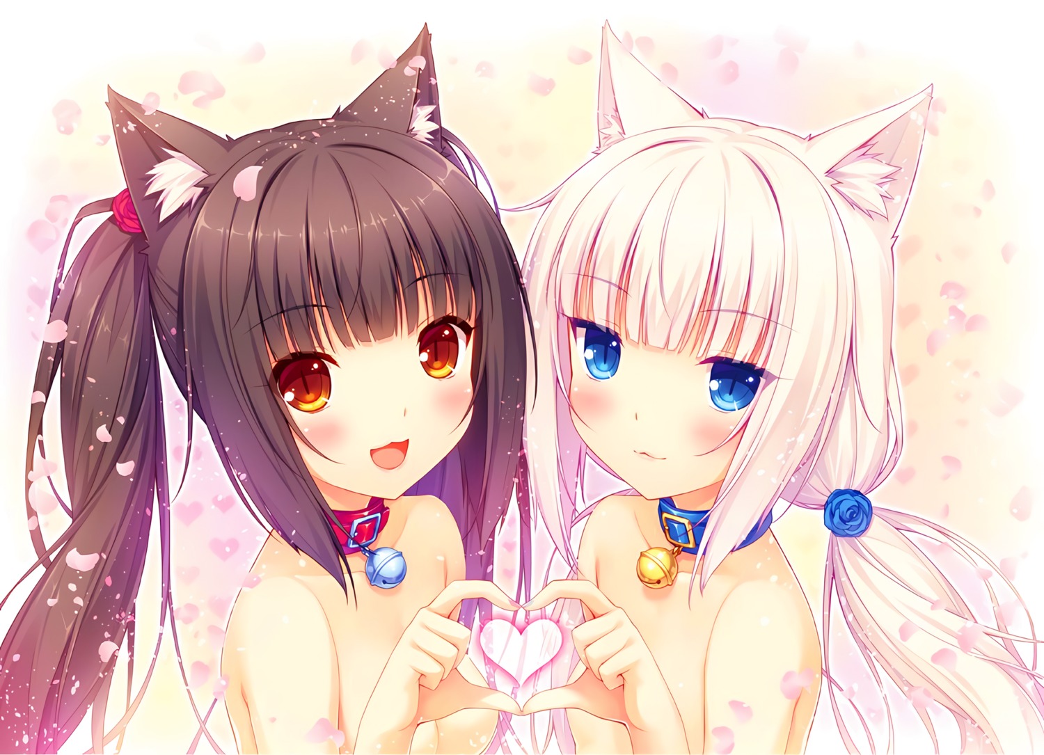 animal_ears chocola loli nekomimi nekopara sayori topless vanilla