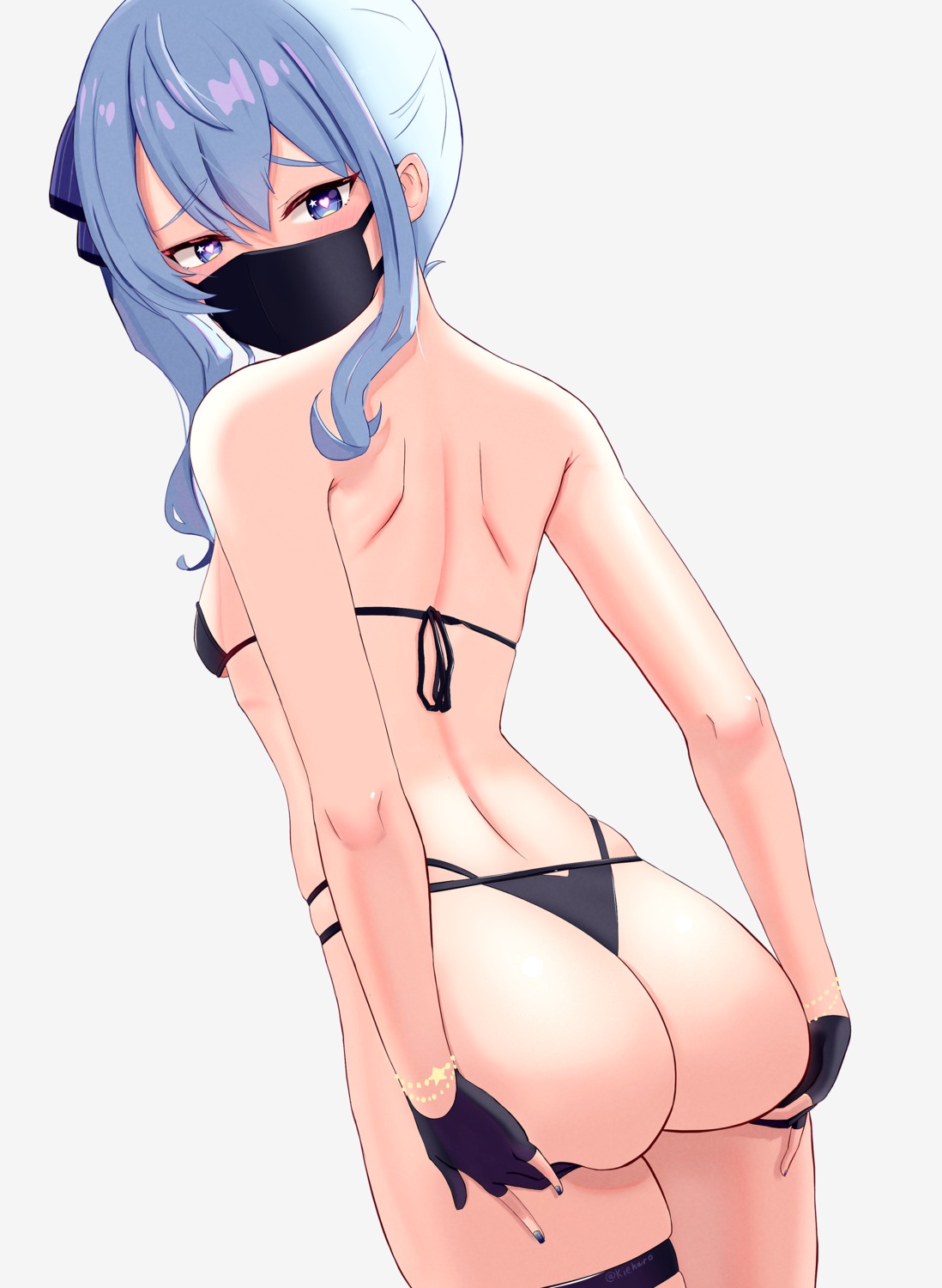 ass bikini garter hololive hoshimachi_suisei kieharo swimsuits thong