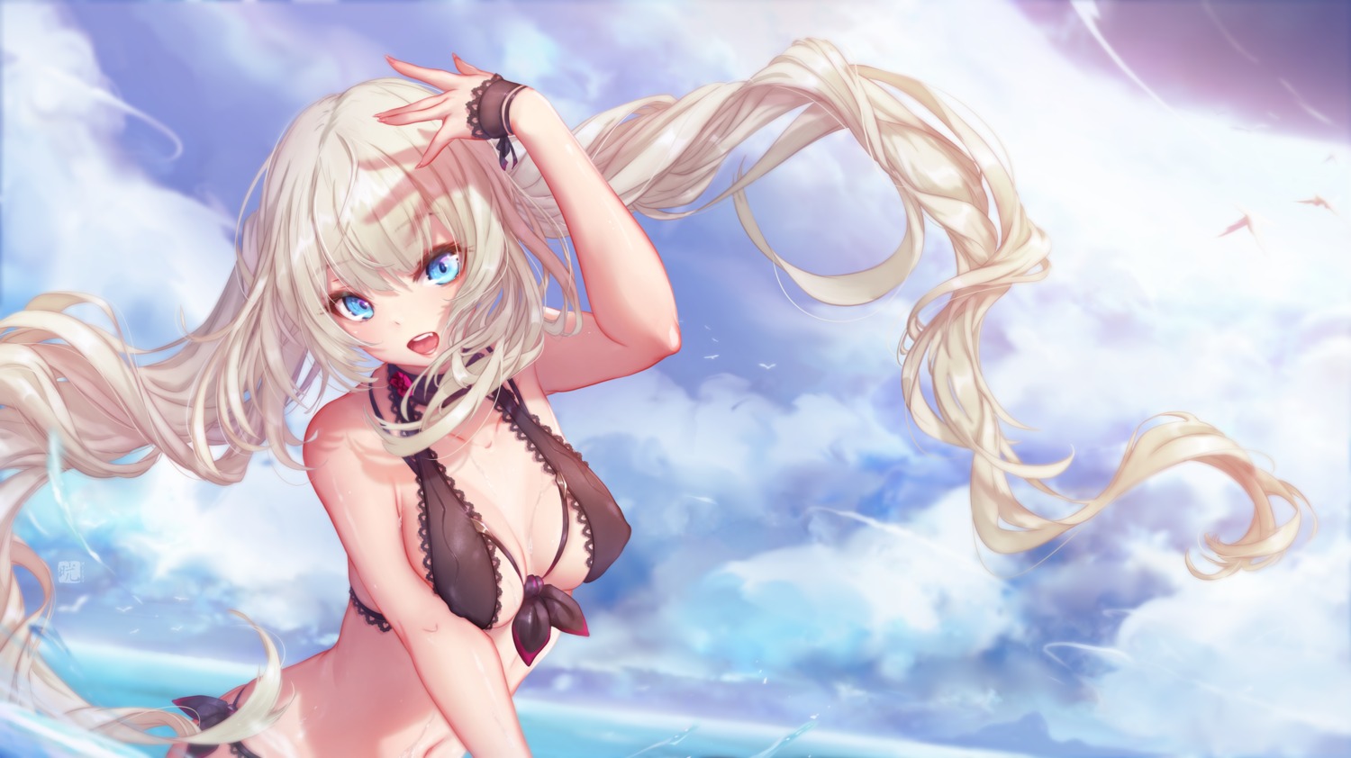 bikini fate/grand_order marie_antoinette_(fate/grand_order) mitsu_(mitsu_art) swimsuits