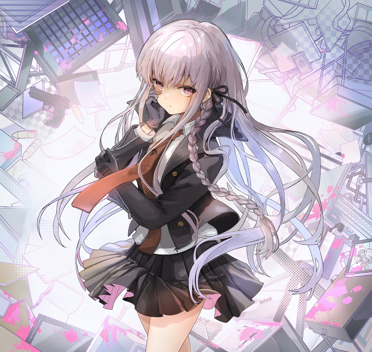 dangan-ronpa kirigiri_kyouko luli_ovo seifuku