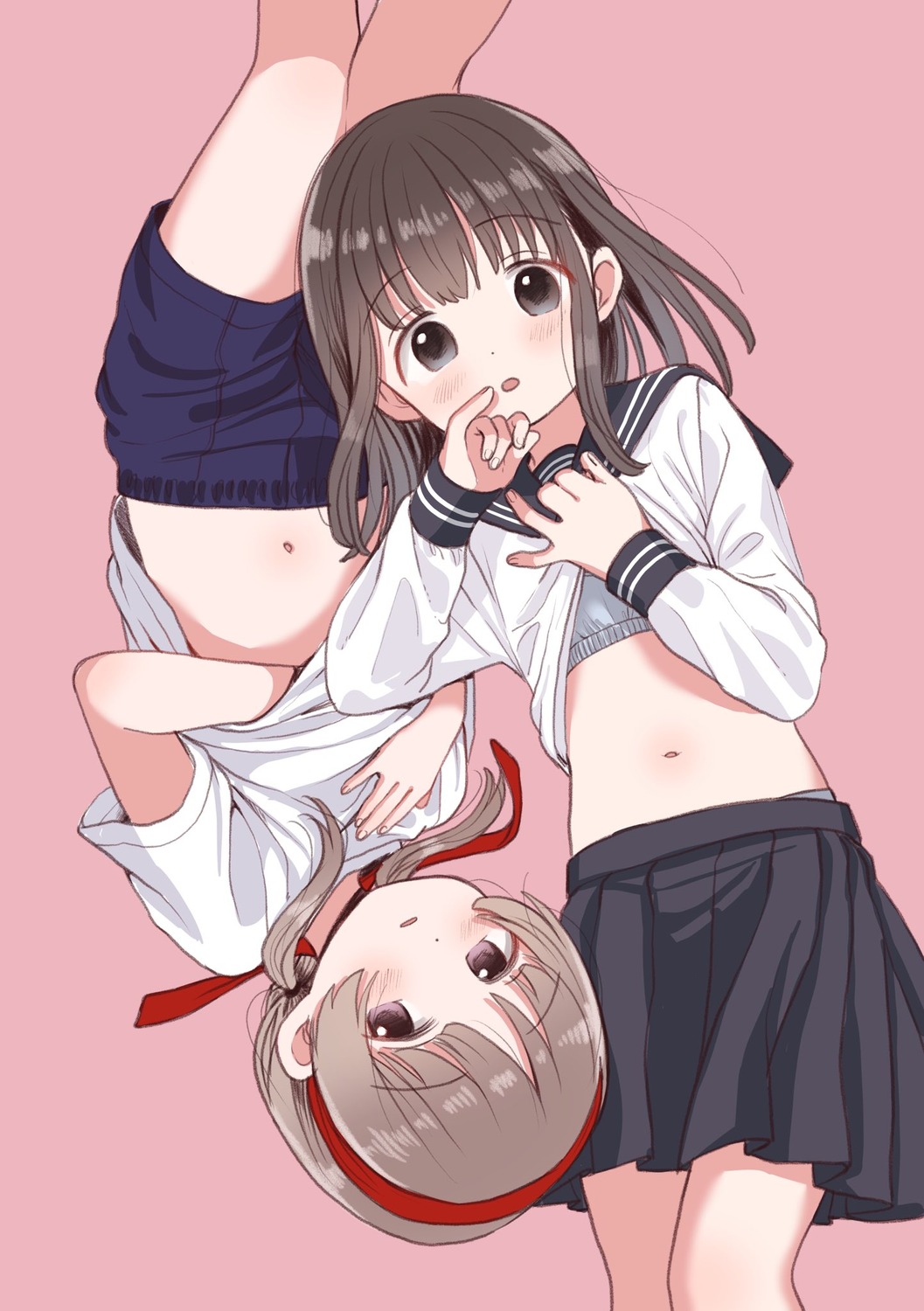 bra gym_uniform loli piko seifuku shirt_lift undressing