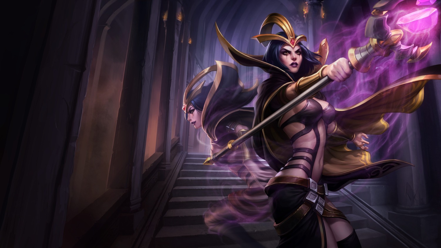 cleavage league_of_legends tagme thighhighs weapon