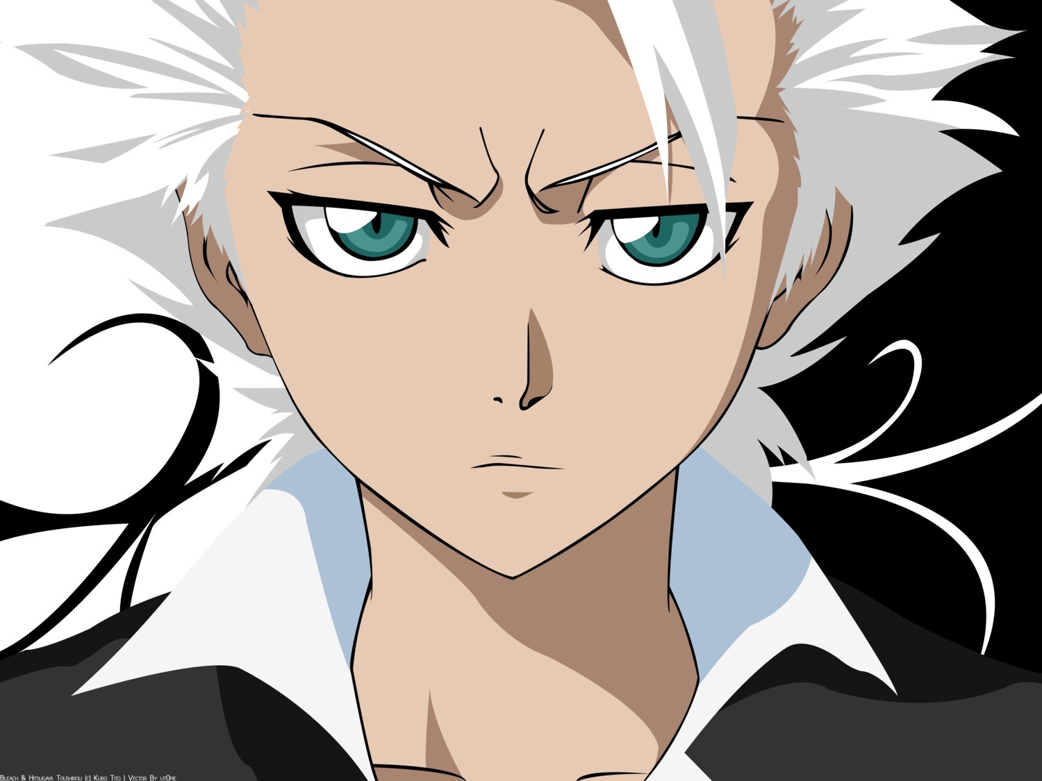 bleach hitsugaya_toushirou male vector_trace watermark