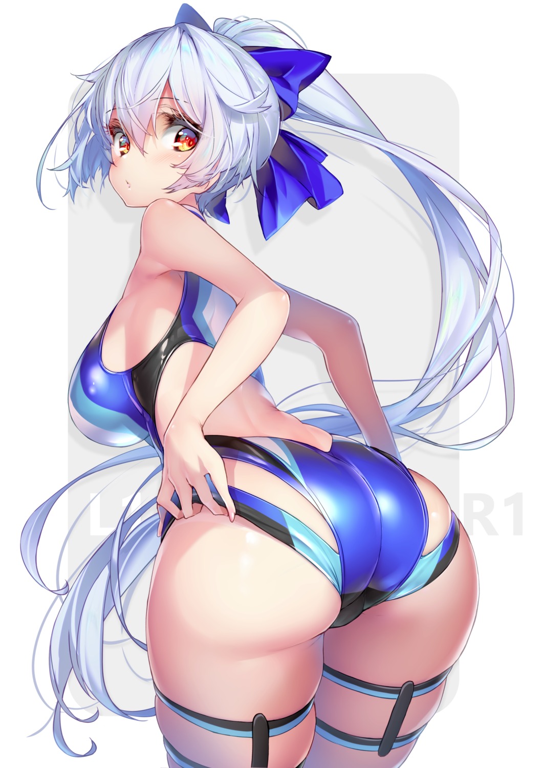 ass fate/grand_order garter hong_(white_spider) swimsuits tomoe_gozen_(fate/grand_order)