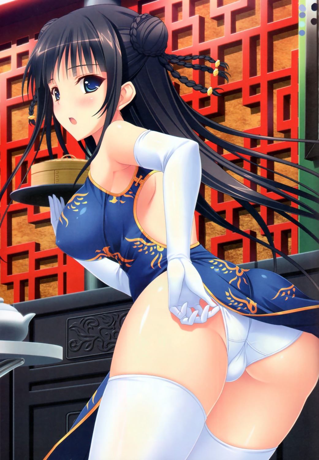 ass chinadress erect_nipples pantsu scanning_artifacts shibayuki thighhighs