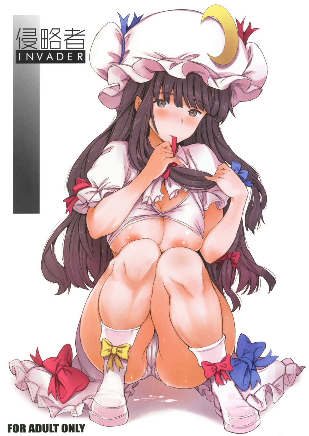 bra breasts cameltoe mogg nipples pantsu patchouli_knowledge touhou