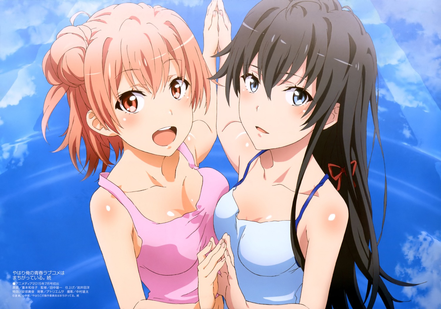 cleavage shigemoto_wakako yahari_ore_no_seishun_lovecome_wa_machigatteiru. yuigahama_yui yukinoshita_yukino