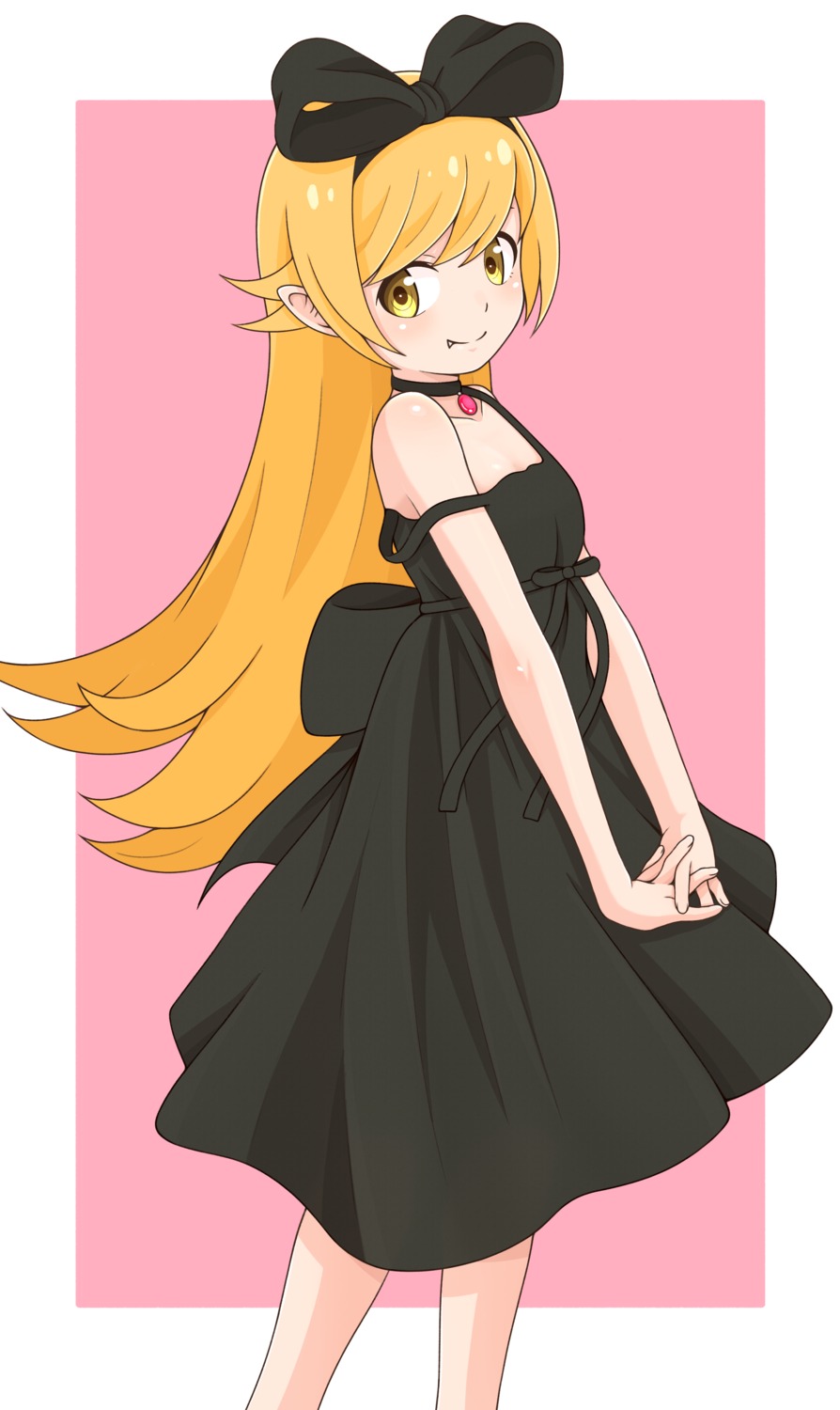 dress ito_kashiwamochi monogatari_(series) oshino_shinobu pointy_ears summer_dress