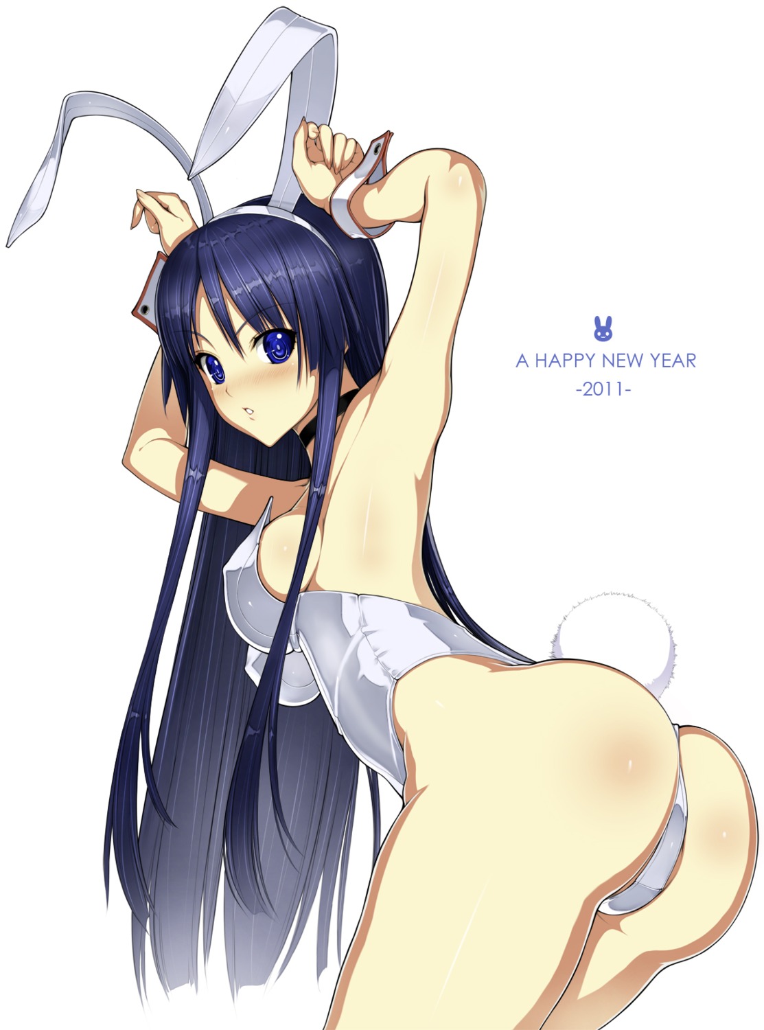 akiyama_mio animal_ears ass bunny_ears bunny_girl erect_nipples k-on! nakaba_reimei tail