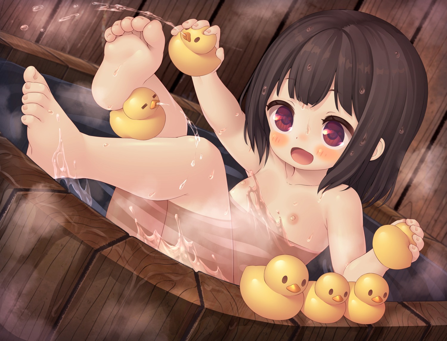 bathing feet komekko kono_subarashii_sekai_ni_shukufuku_wo! kupuru loli naked nipples wet