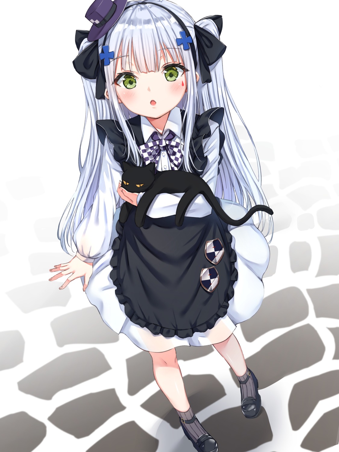 girls_frontline hk416_(girls_frontline) maid neko see_through xue_lu