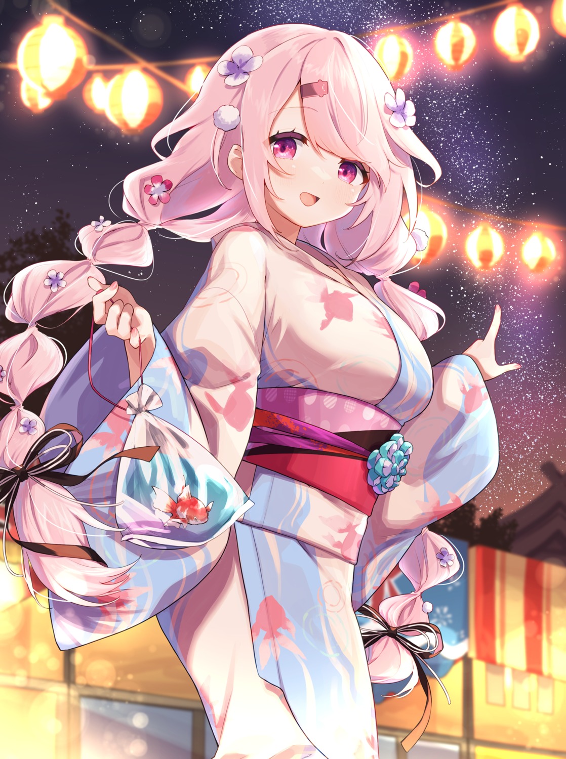 ksk_(kasokuiki) nijisanji nijisanji_gamers shiina_yuika yukata