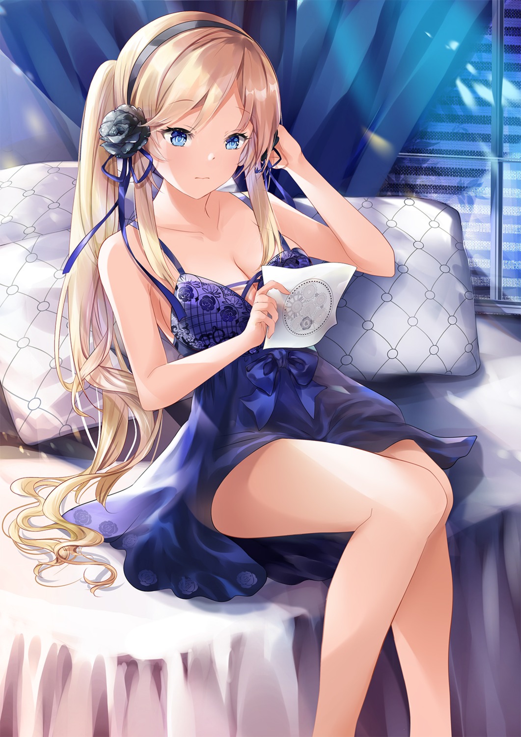 cleavage mutang no_bra pajama see_through skirt_lift