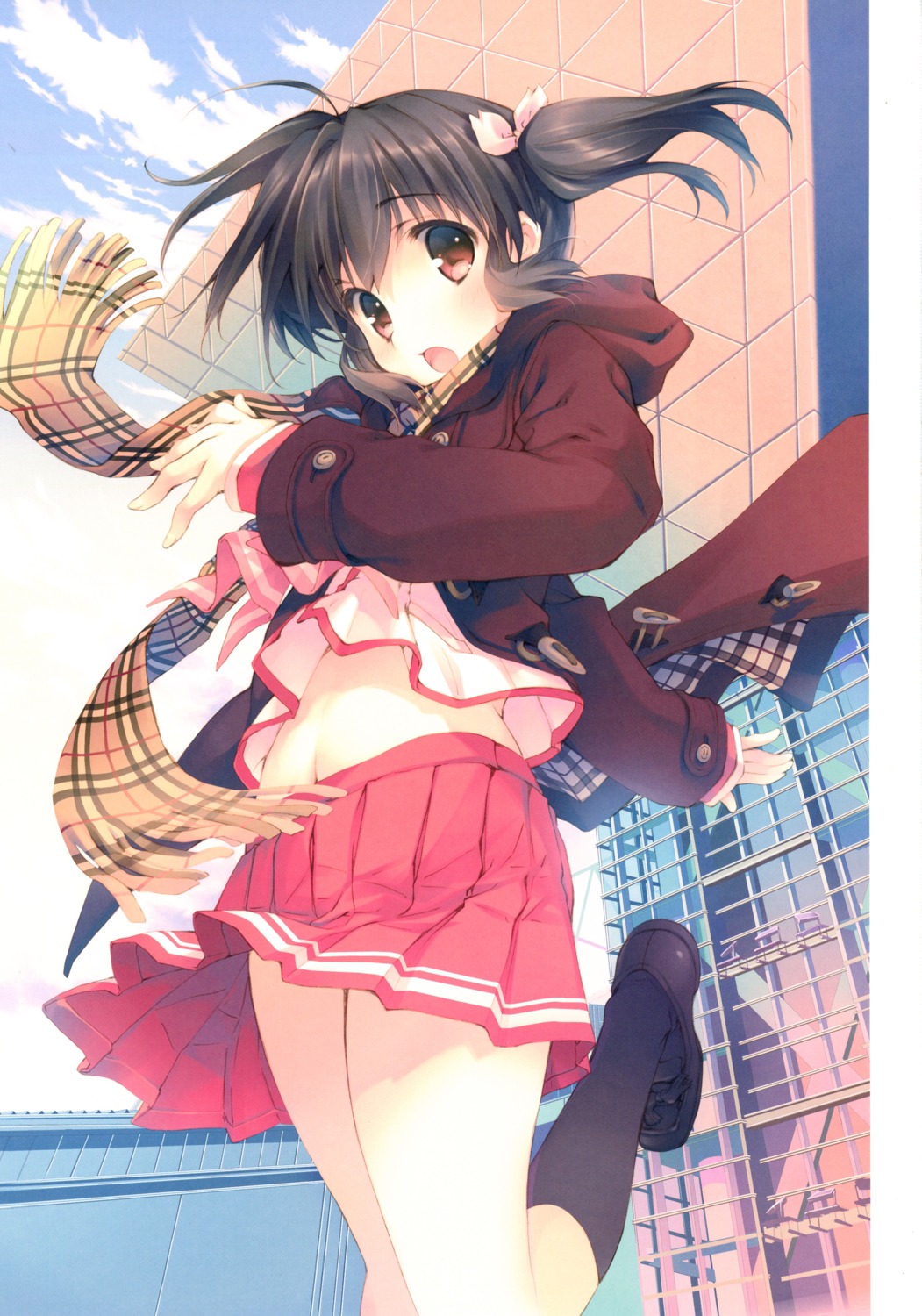 mitsumi_misato scanning_artifacts seifuku to_heart_(series) to_heart_2 yuzuhara_konomi