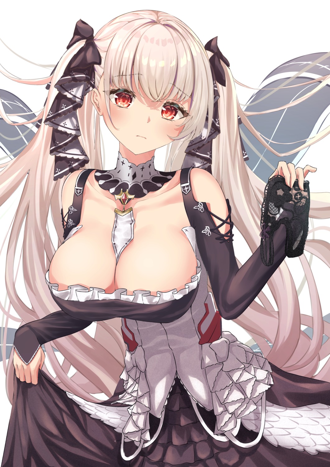 azur_lane formidable_(azur_lane) gothic_lolita hiruno_ushiro lolita_fashion no_bra skirt_lift