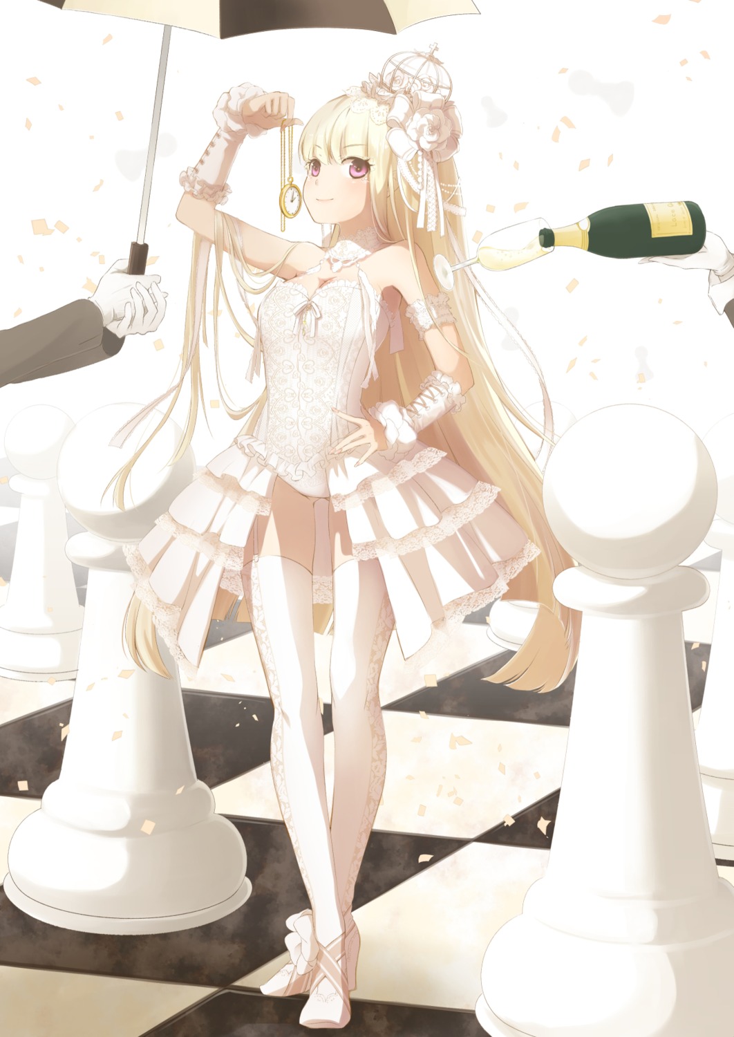 ahira_yuzu dress stockings thighhighs