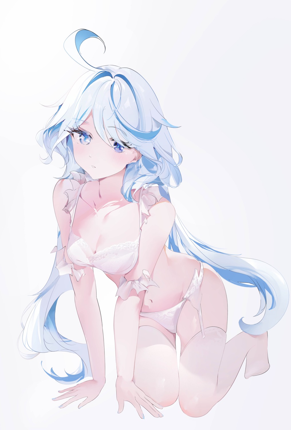 bra furina genshin_impact heterochromia maomoking pantsu stockings thighhighs