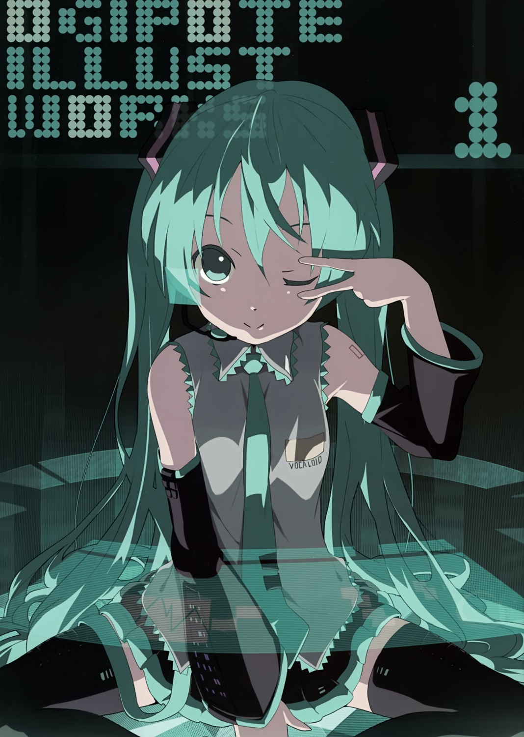 hatsune_miku milky_been! ogipote tattoo thighhighs vocaloid