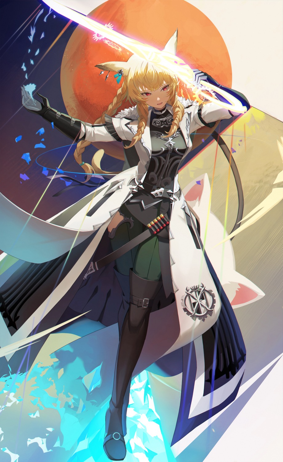 animal_ears eruthika garter sword thighhighs