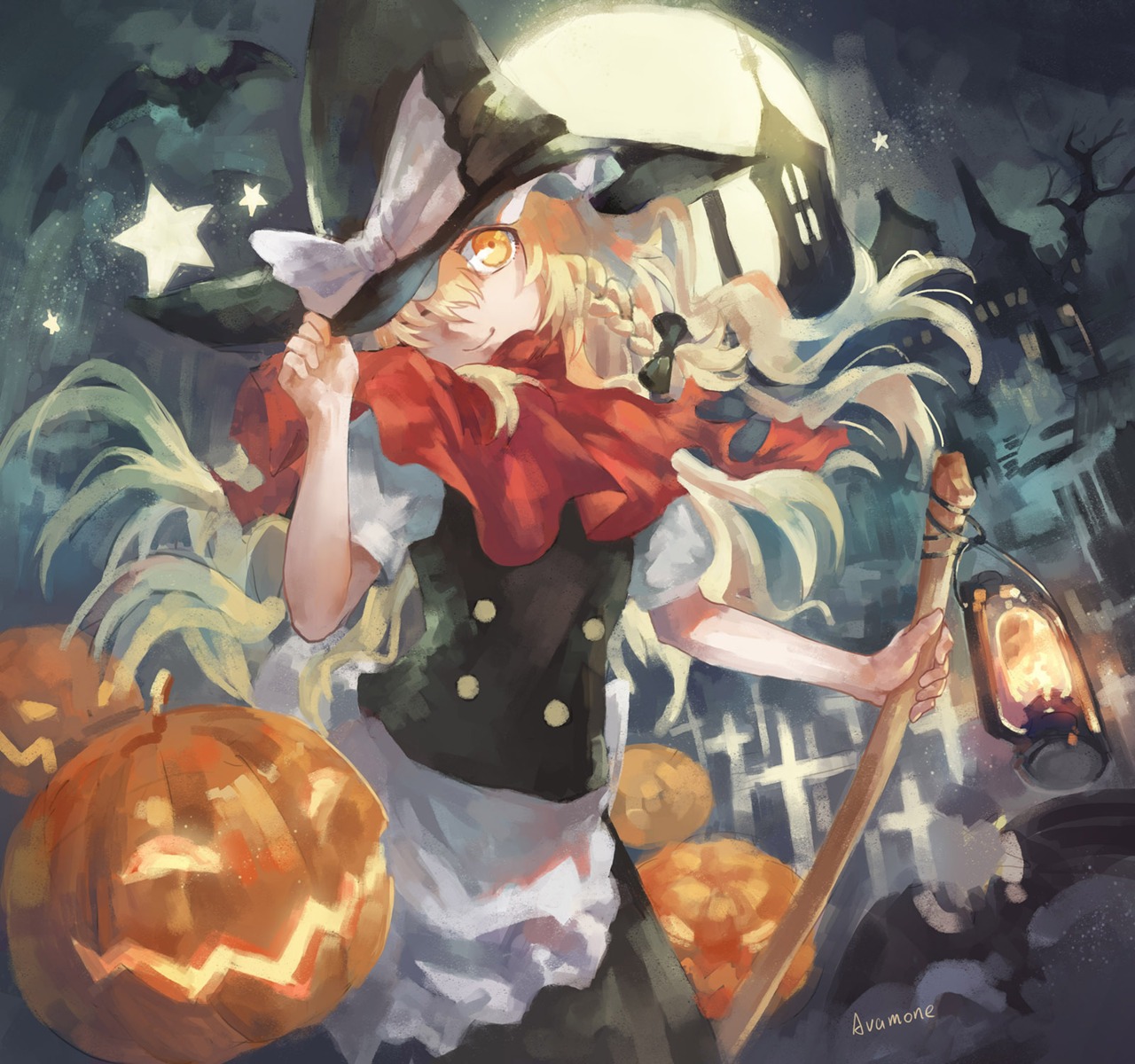 azomo halloween kirisame_marisa touhou witch