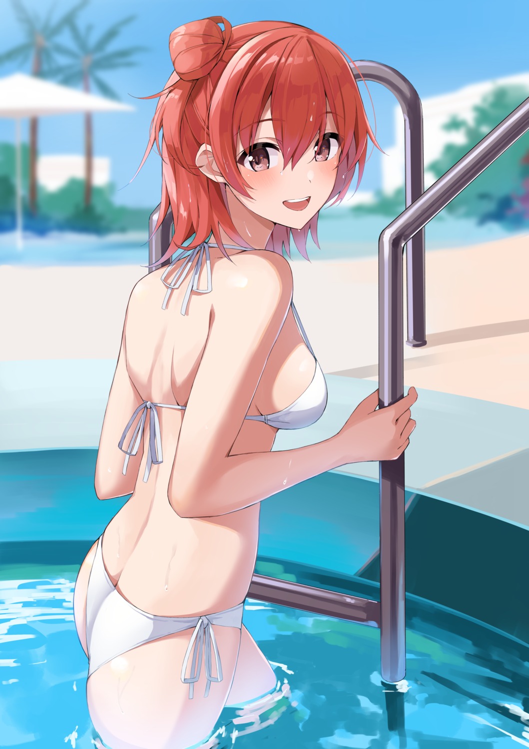 ass bikini marie_(pixiv31942978) swimsuits wet yahari_ore_no_seishun_lovecome_wa_machigatteiru. yuigahama_yui