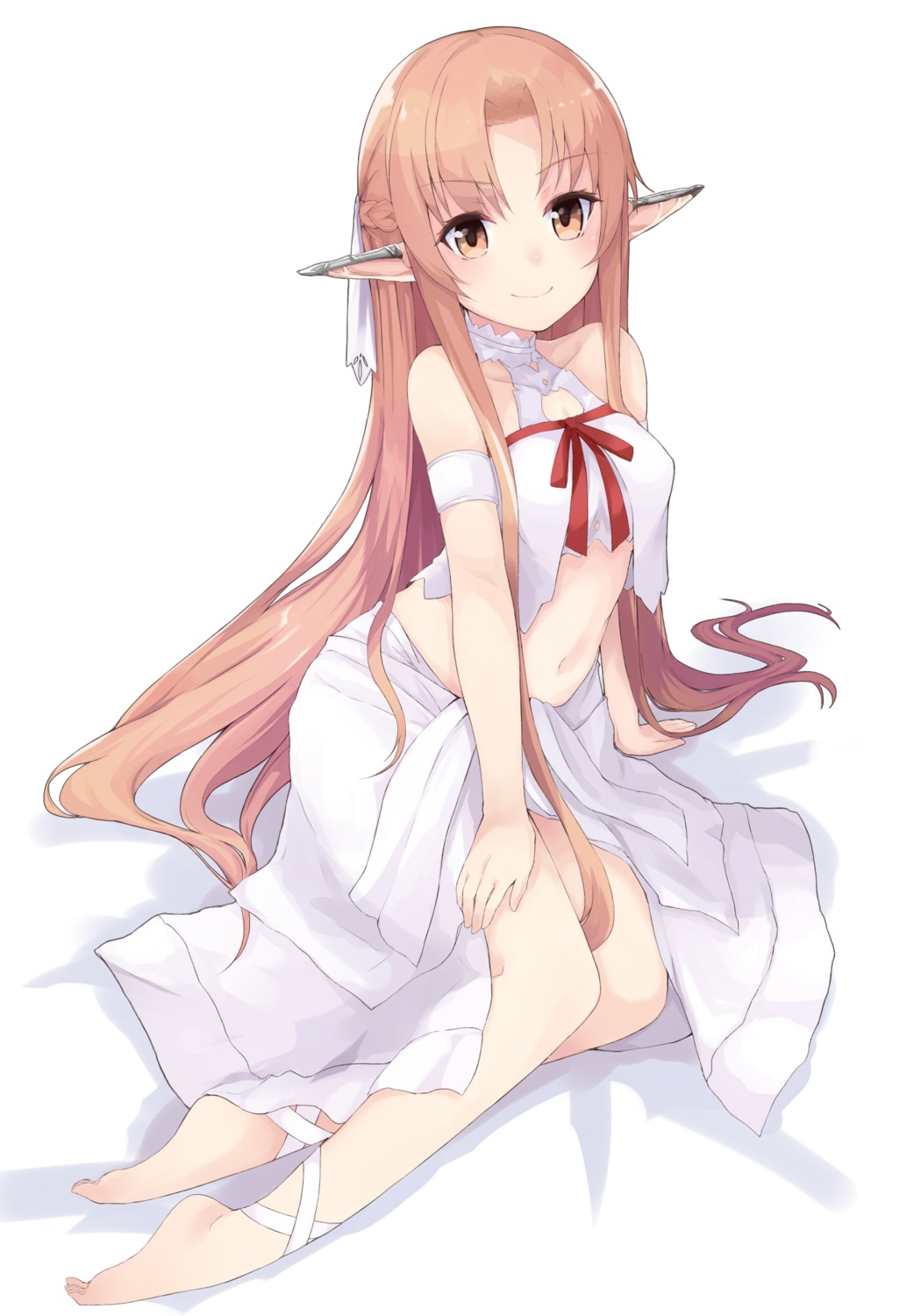 alfheim_online asuna_(titania) elf feet kou_mashiro pointy_ears sword_art_online