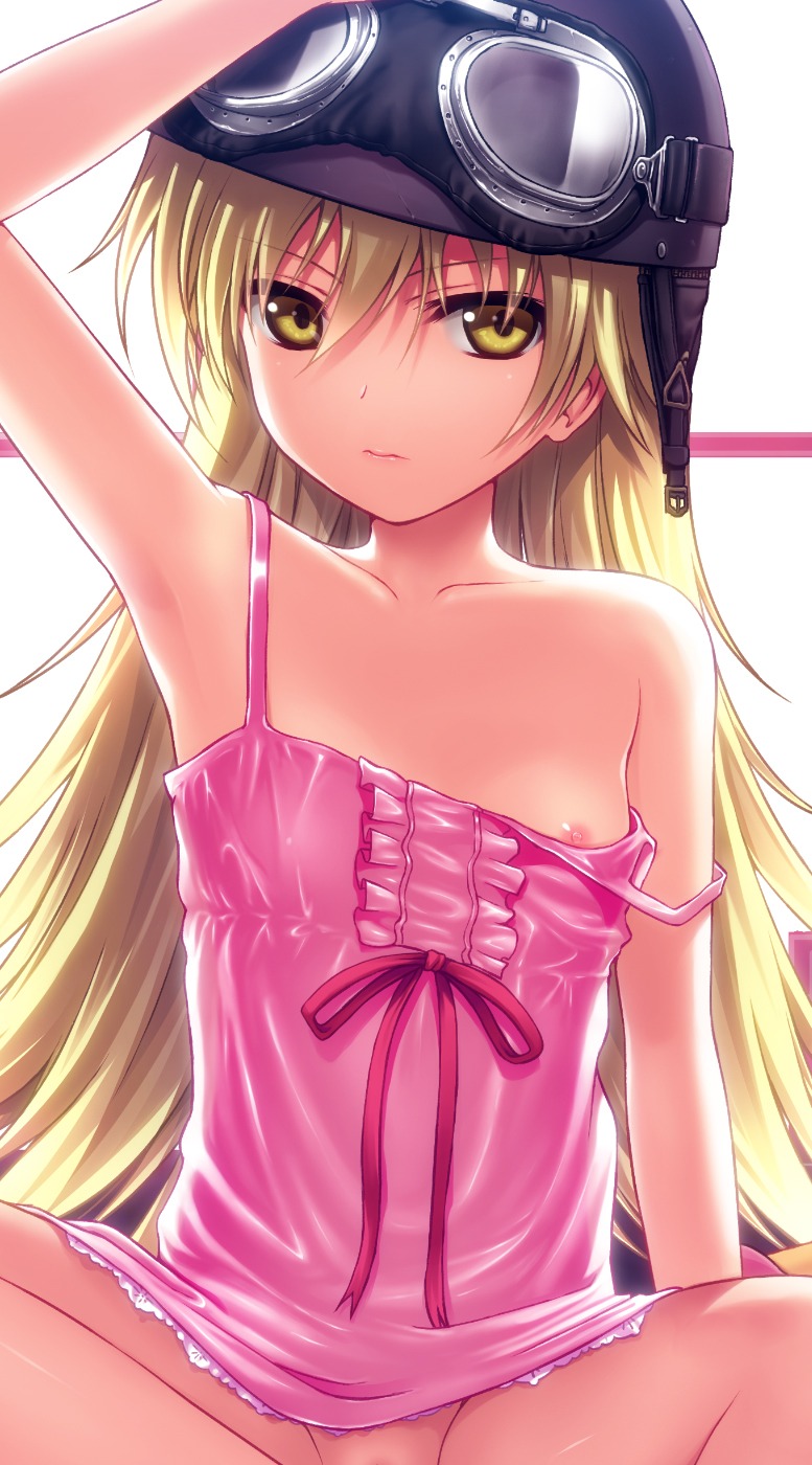 40010prototype bakemonogatari loli monogatari_(series) nipple_slip nisemonogatari nopan oshino_shinobu