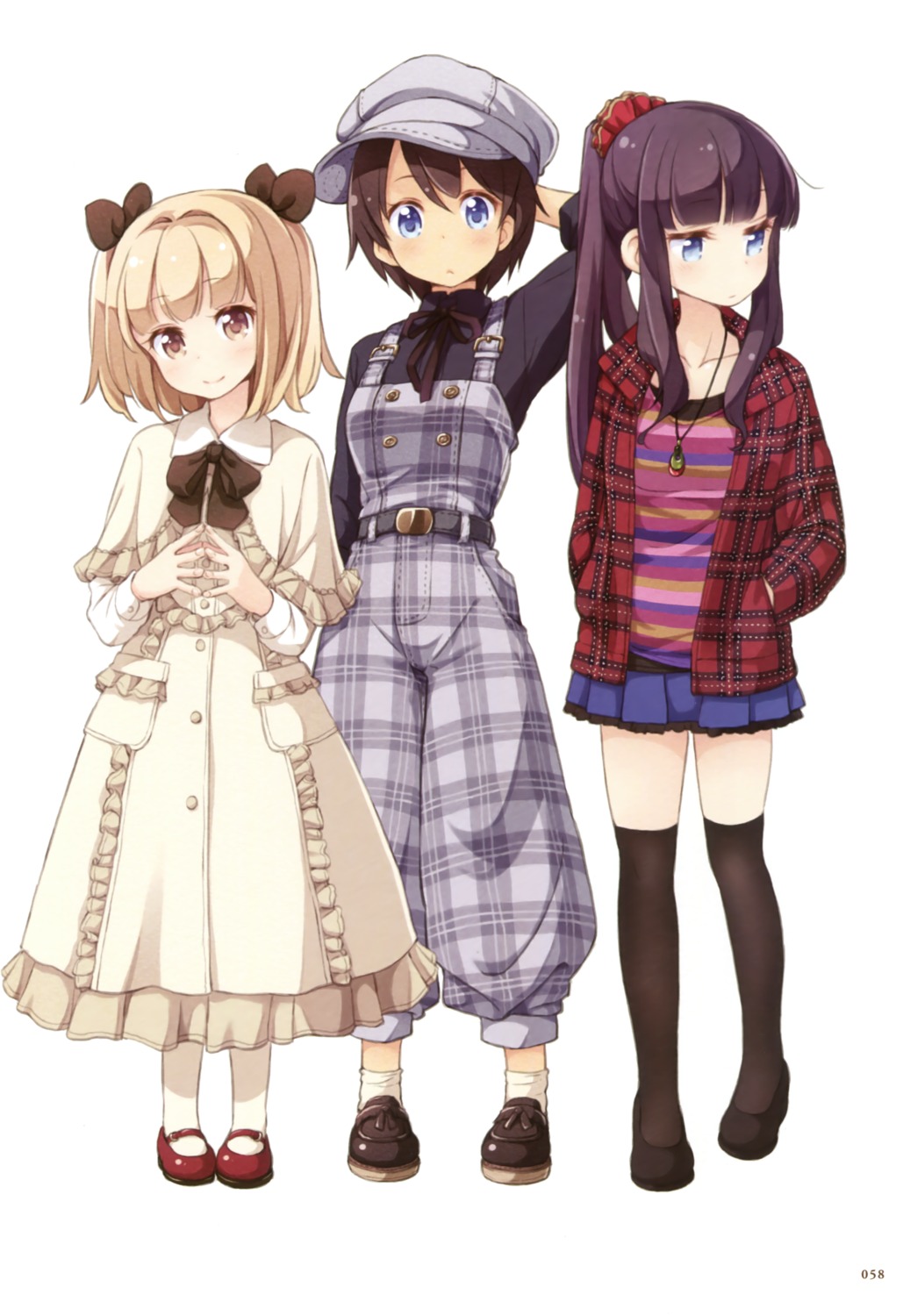 dress iijima_yun new_game! shinoda_hajime takimoto_hifumi thighhighs tokunou_shoutarou